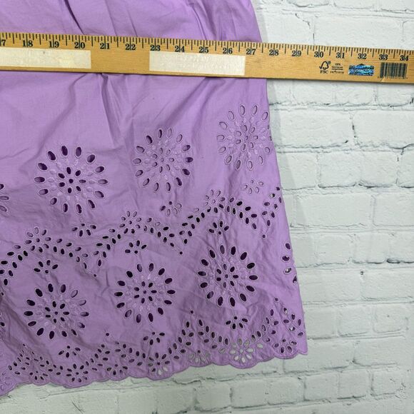 Talbots Midi Dress Women Plus XL Lavander Button Front Cottage Prairie Pockets - Picture 7 of 13